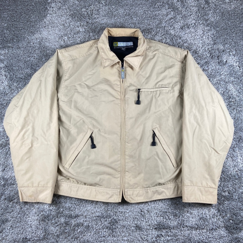 Boston Traders BT Equipment Jacket Mens Medium Tan Utility Gorpcore Windbreaker